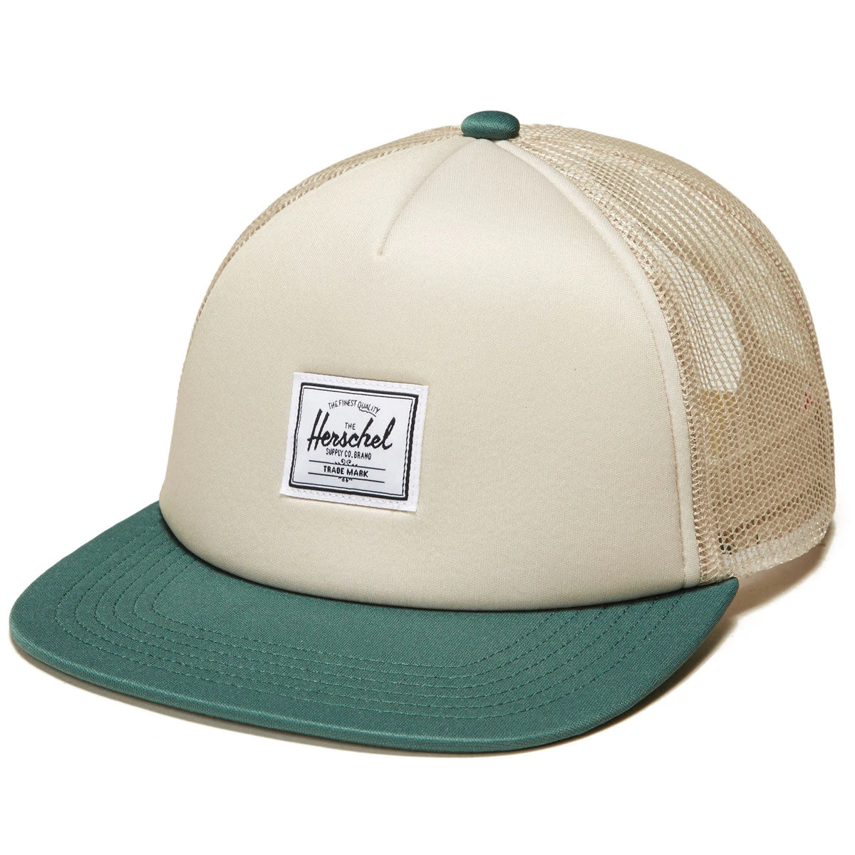 Herschel Supply Whaler Mesh Classic Logo Hat - Light Pelican/Dark Forest 1 Herschel Supply Whaler Mesh Classic Logo Hat - Light Pelican/Dark Forest