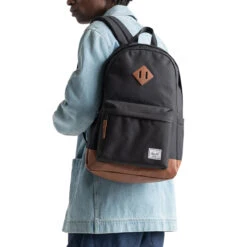 Herschel Supply Heritage Backpack - Black/Tan/Black -Everyday Bags Sales Store 828432592494 4