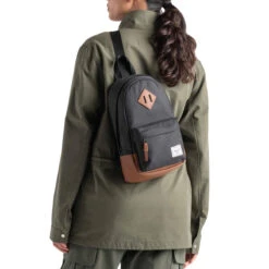 Herschel Supply Heritage Shoulder Bag - Black/Tan 7 Herschel Supply Heritage Shoulder Bag - Black/Tan -Everyday Bags Sales Store 828432593194 3